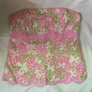 Lilly Pulitzer strapless top size 10